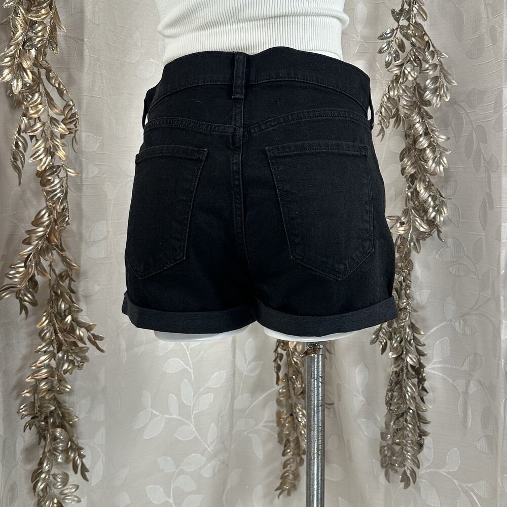 Old Navy Women's Size 6 Black Jack Boyfriend Shorts Distressed Cuffed Hem Summer - Picture 5 of 13